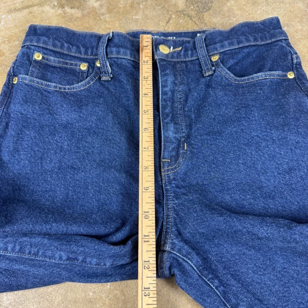 J.Crew '96 Slim Wide Leg‎ Cropped Women's Jeans Size 30 Blue High Rise Raw Hem
